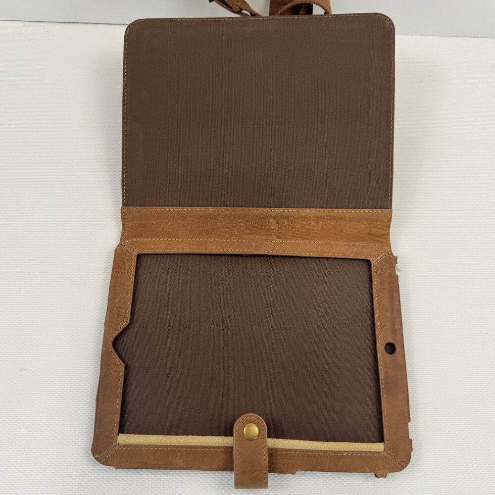 Pendleton Tablet Cover Aztec Wool Leather Adjustable Detachable Crossbody Strap - Picture 4 of 16